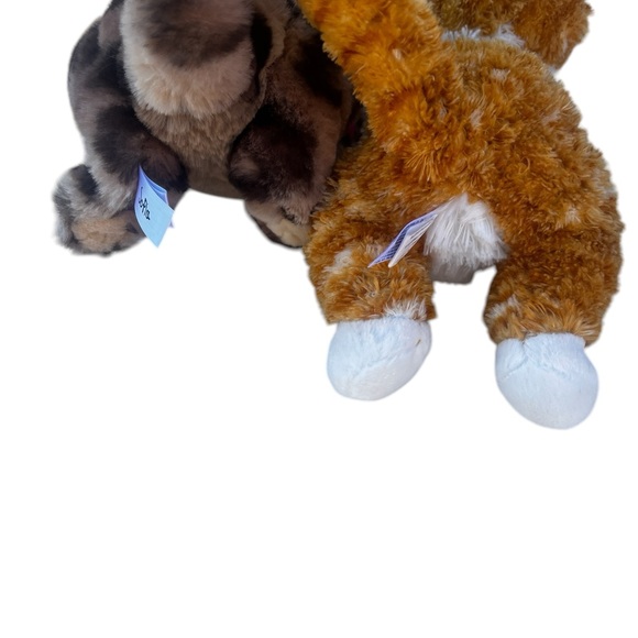 Two Aurora Flopsie Chester Cat & Realistic Cheetah Leopard Plush Lot of 2 - Picture 12 of 16